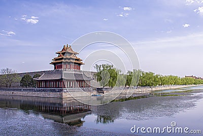 ä¸­å›½åŒ—äº¬æ•…å®«è§’æ¥¼ The Corner Tower of the Forbidden City, Beijing, China Stock Photo